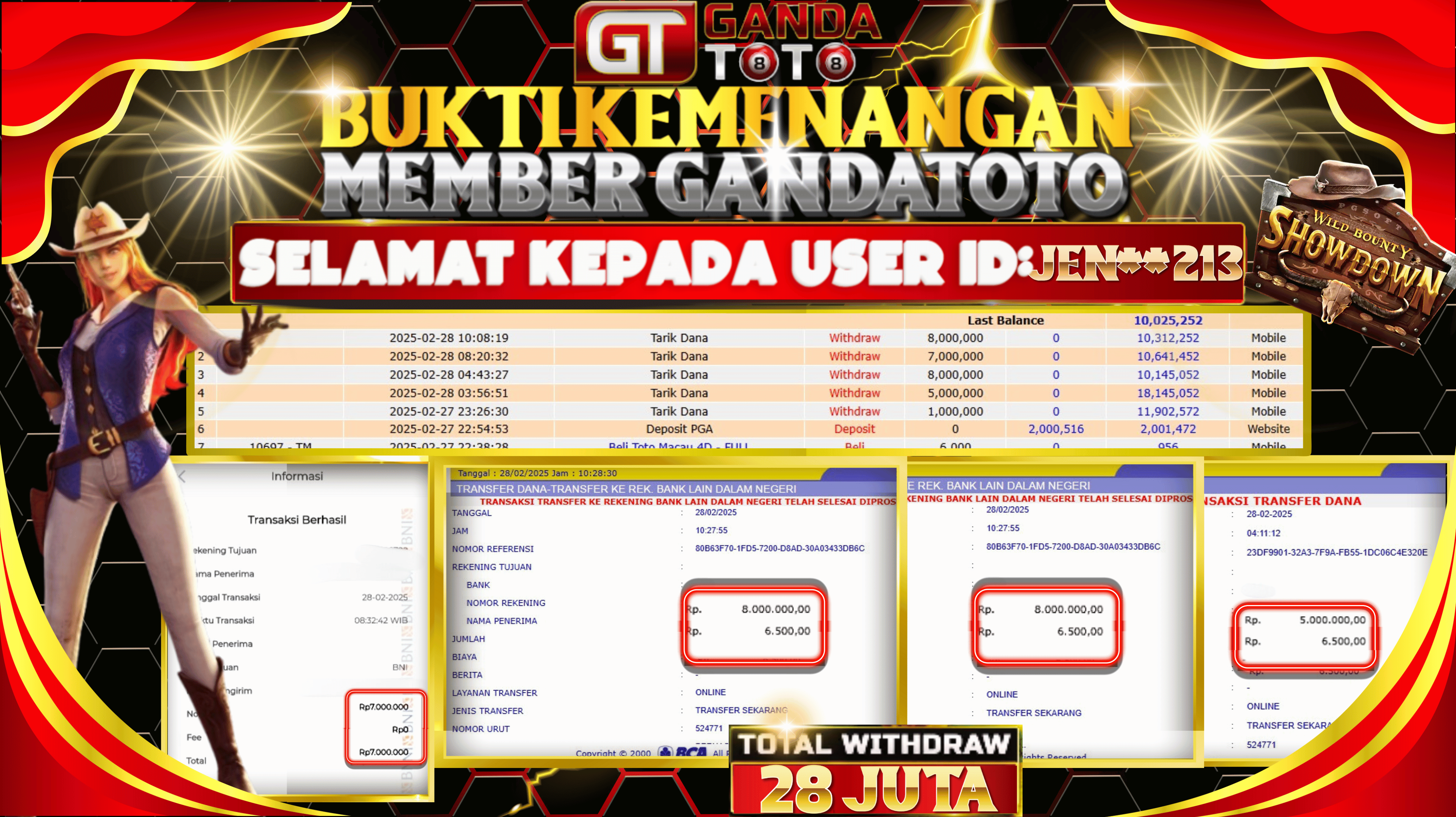 JACKPOT SLOT WILD BOUNTY SHOWDOWN HINGGA  28  JUTA, 28 FEBRUARI 2025