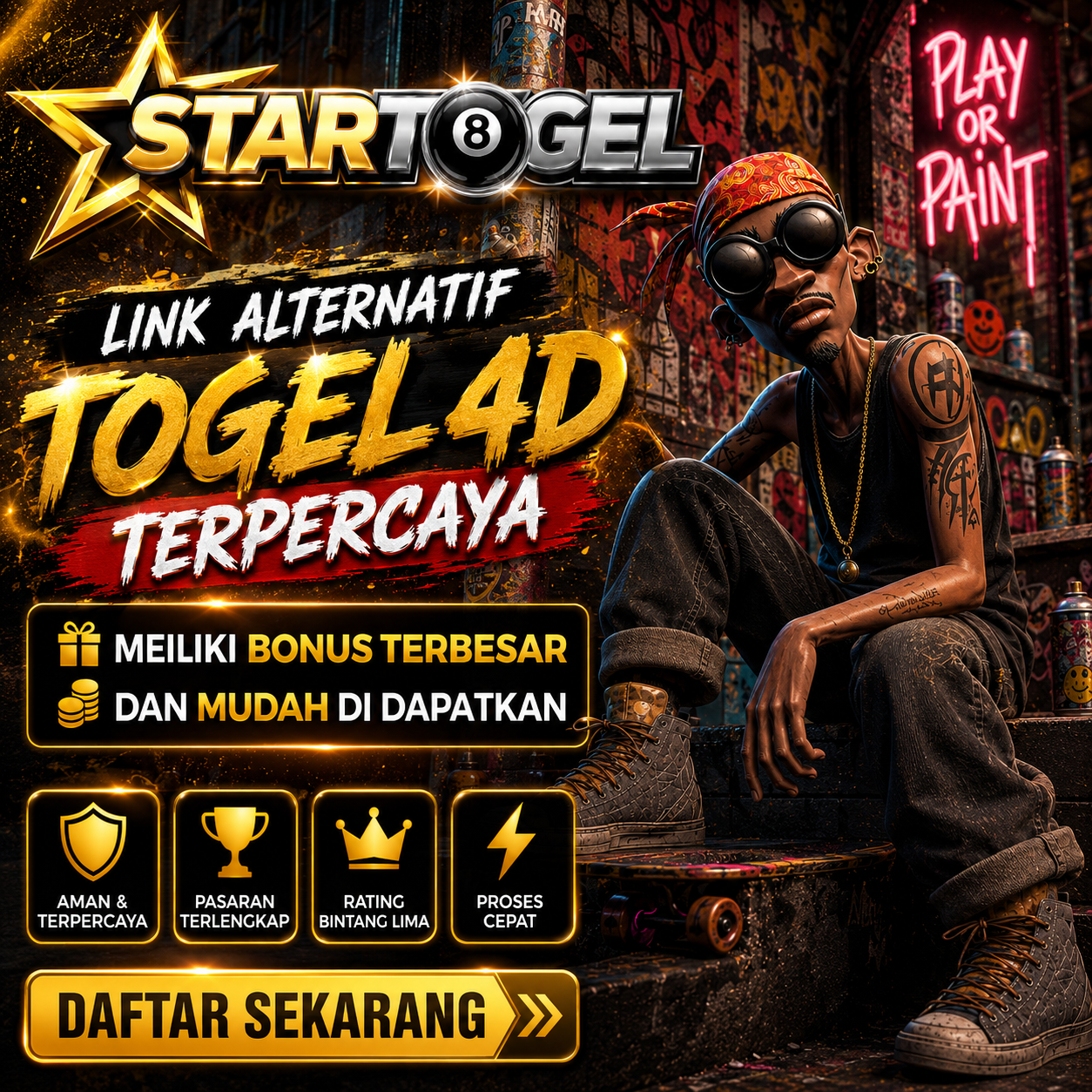 Thumbnail 1 of 3, Poster, STARTOGEL 🌐 Link Alternatif Togel 4d Terpercaya Memiliki Bonus Terbesar Dan Mudah Di Dapatkan designed and sold by STARTOGEL.